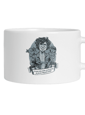 B14: Léto s kovbojem hrnček makronka White