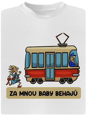 Za mnou baby behajú detské športové tričko White