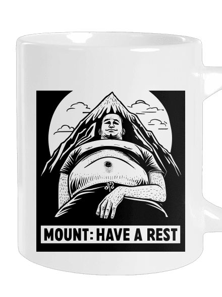 Mount have a rest veľký hrnček White