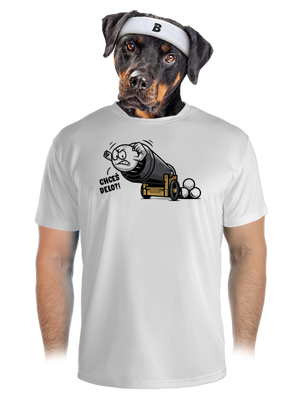 Chceš delo? pánske športové tričko White