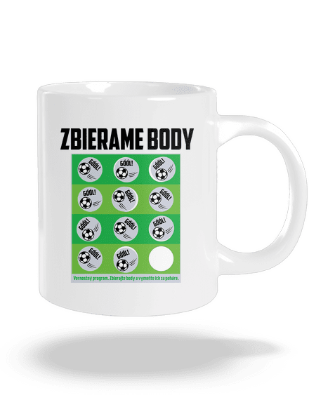 Zbierame body - futbal veľký hrnček White