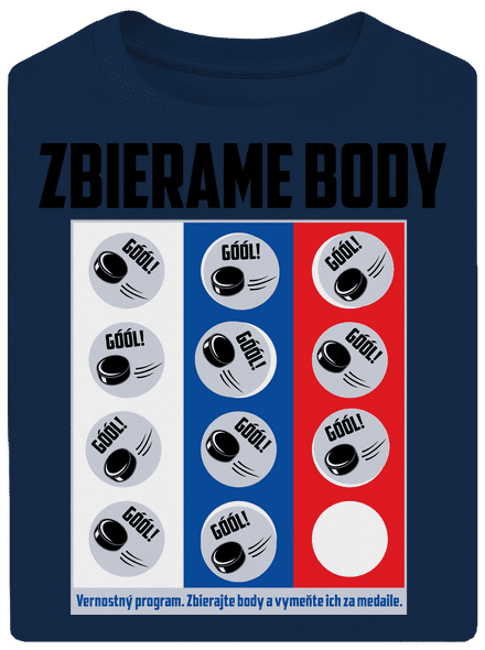 Zbierame body - hokej unisex tričko oversized Midnight Blue