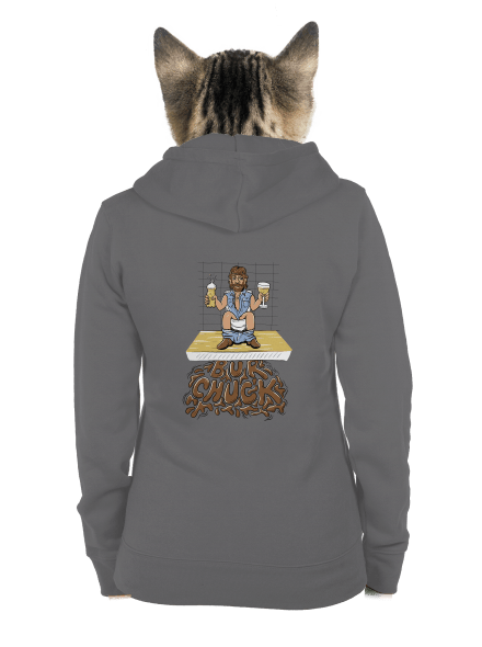 BurChuck dámska mikina na zips Steel Gray