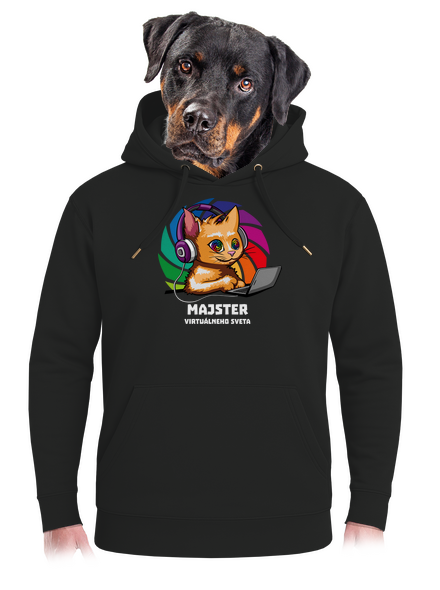 Majster virtuálneho sveta unisex mikina premium Dark Black