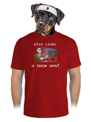 Ešte level pánske športové tričko Red Mal