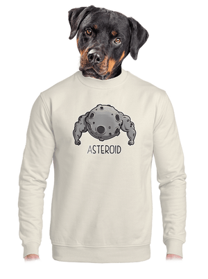 Asteroid unisex mikina bez kapucne Off White