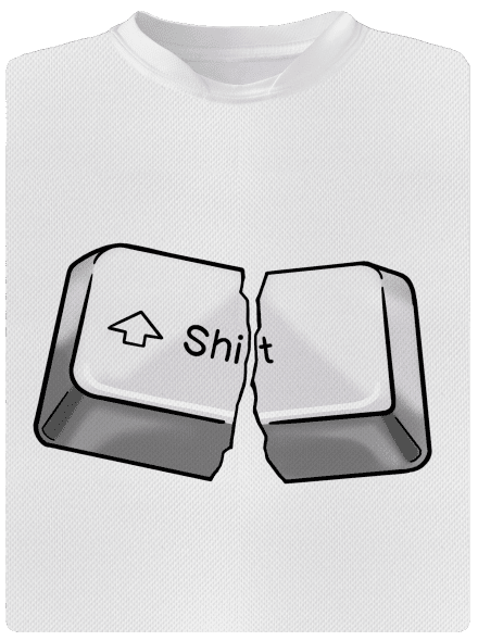 Shift pánske športové tričko White