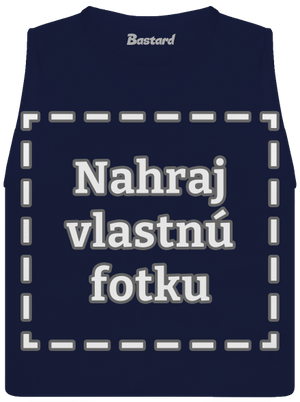 Vlastná potlač dámske tielko voľné Navy