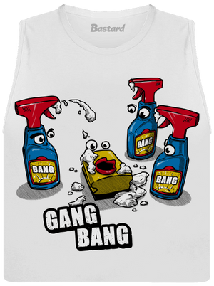 Gang Bang dámske tielko voľné White