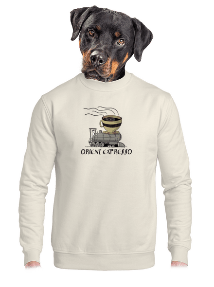 Orient expresso unisex mikina bez kapucne Off White