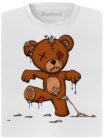 Zombie teddy dámske športové tričko White