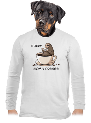 V presse pánske dlhý rukáv White