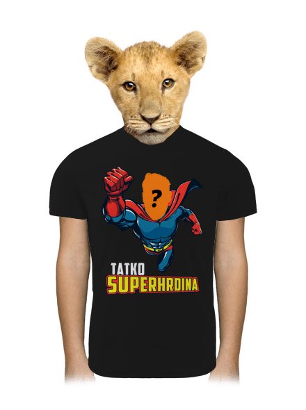 Tatko superhrdina detské športové tričko Black