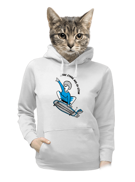 Starý, ako sa cítim dámska mikina klokanka White