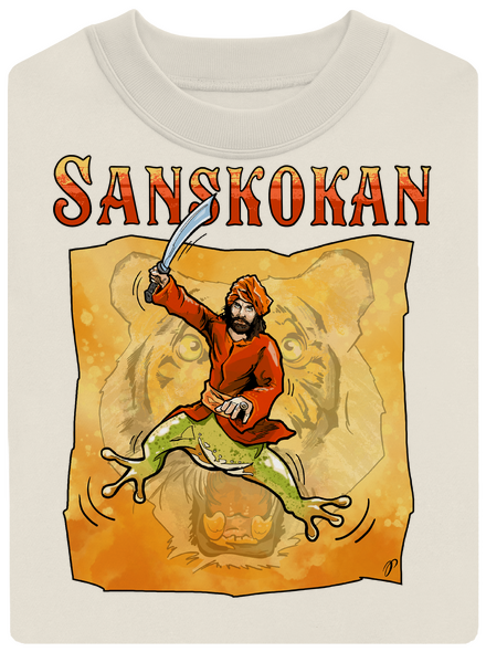 Sanskokan unisex mikina bez kapucne Off White
