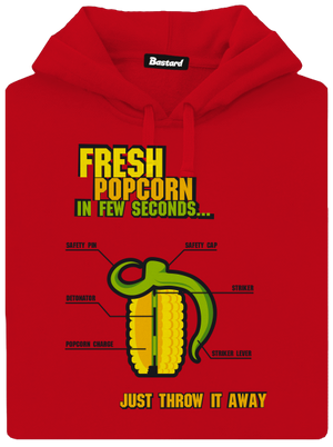 Popcorn grenade pánska mikina klokanka Red