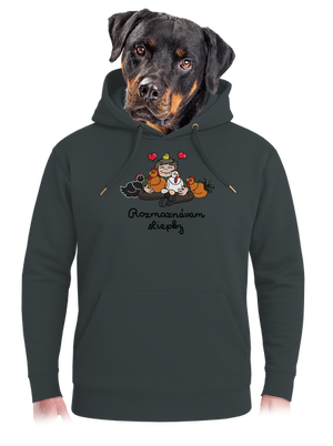 Rozmaznávam sliepky unisex mikina premium Charcoal