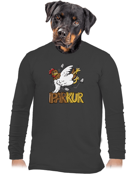 Parkur pánske dlhý rukáv Dark Grey