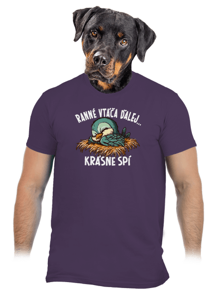 Ranné vtáča spí pánske tričko Urban Purple