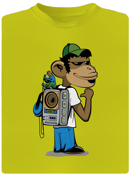 Boombox backpack detské športové tričko Neon Yellow
