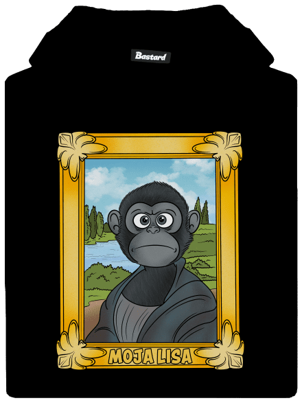 Moja Lisa detská mikina klokanka Black
