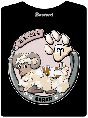 Psí horoskop: Baran dámske tričko prémium Black