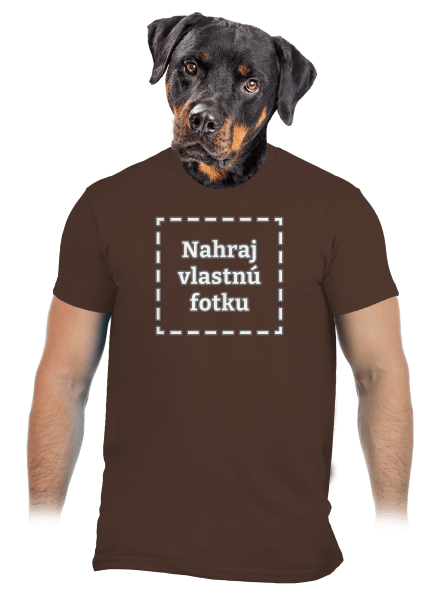 Vlastná potlač pánske tričko Brown