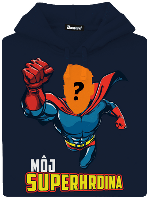 Môj superhrdina pánska mikina klokanka Navy
