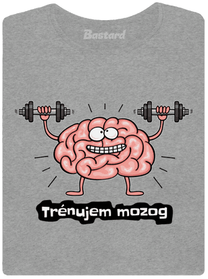 Trénujem mozog  dámske tričko Dark Gray Melange