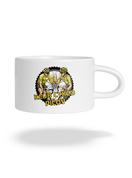 Klub cyklo pičov hrnček makronka White