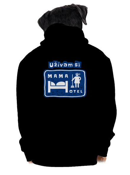 Mama Hotel pánska mikina na zips Black