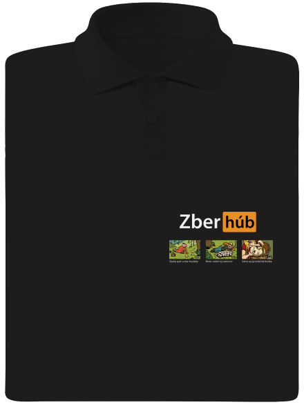 Zber húb pánska polokošeľa Black