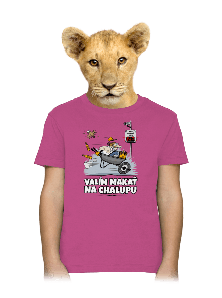 Valím na chalupu detské tričko Fuchsia