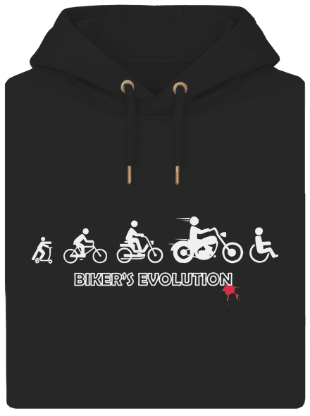 Biker’s Evolution unisex mikina premium Dark Black