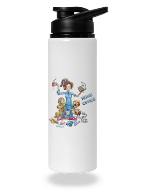 Mamičky home office flaša na vodu White