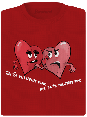 Srdiečka dámske športové tričko Red Mal