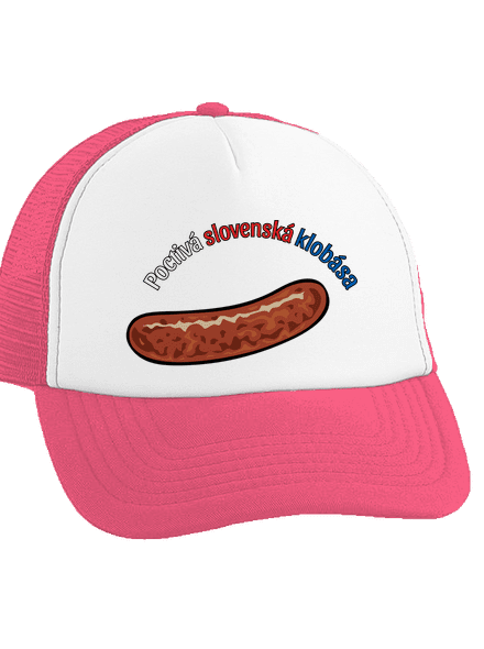 Poctivá buchta a klobása šiltovka truckerka Fluorescent Pink cap
