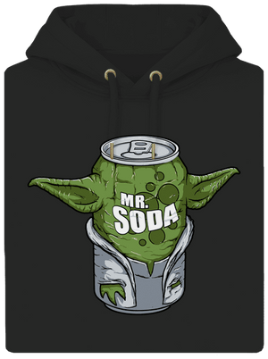Mr. Sóda unisex mikina premium Dark Black