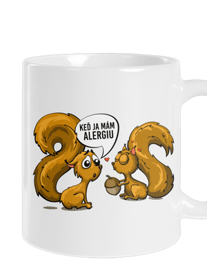 Alergická veverička klasický hrnček White