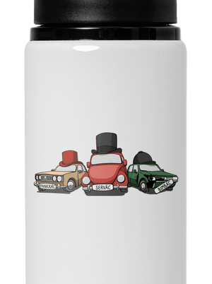 Traja veteráni flaša na vodu White