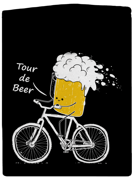 Tour de beer dámska mikina na zips Black