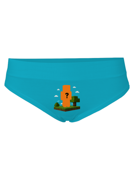Minecraft z vlastnej fotky dámske nohavičky Turquoise