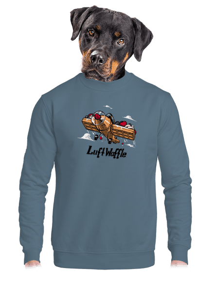 Luftwaffle unisex mikina bez kapucne Nordic Blue