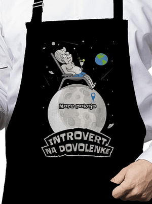 Introvert na dovolenke zástera Black