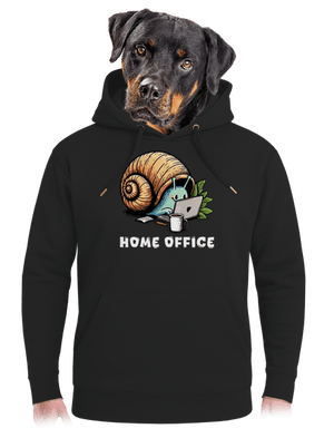 Slimákov home office unisex mikina premium Dark Black