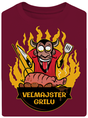 Veľmajster grilu unisex tričko oversized Garnet