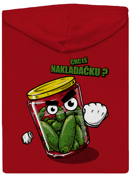 Nakladačka pánska mikina na zips Red