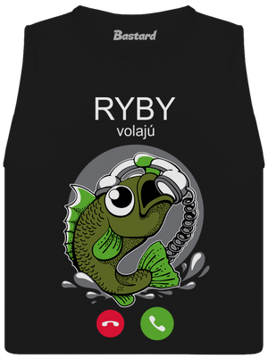 Ryby volají dámske tielko voľné Black