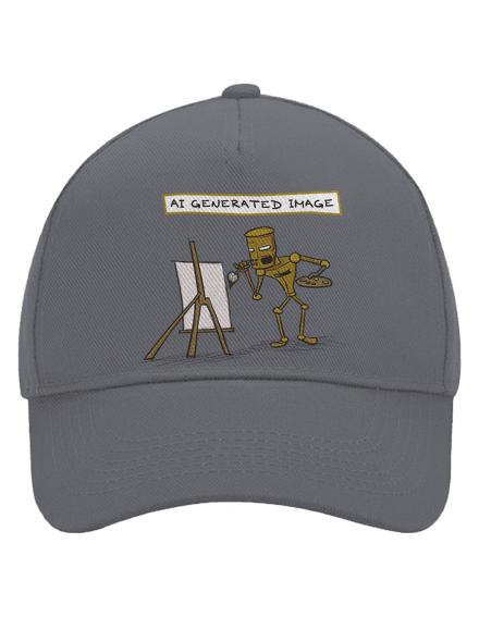 AI generated image šiltovka baseballka Graphite grey