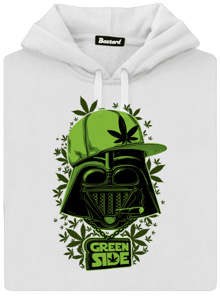 Green Side dámska mikina klokanka White